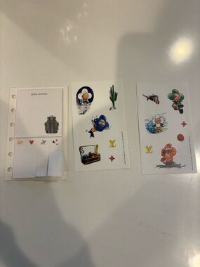 Louis Vuitton Vivienne stickers sheets 2 and note pad for notes lv